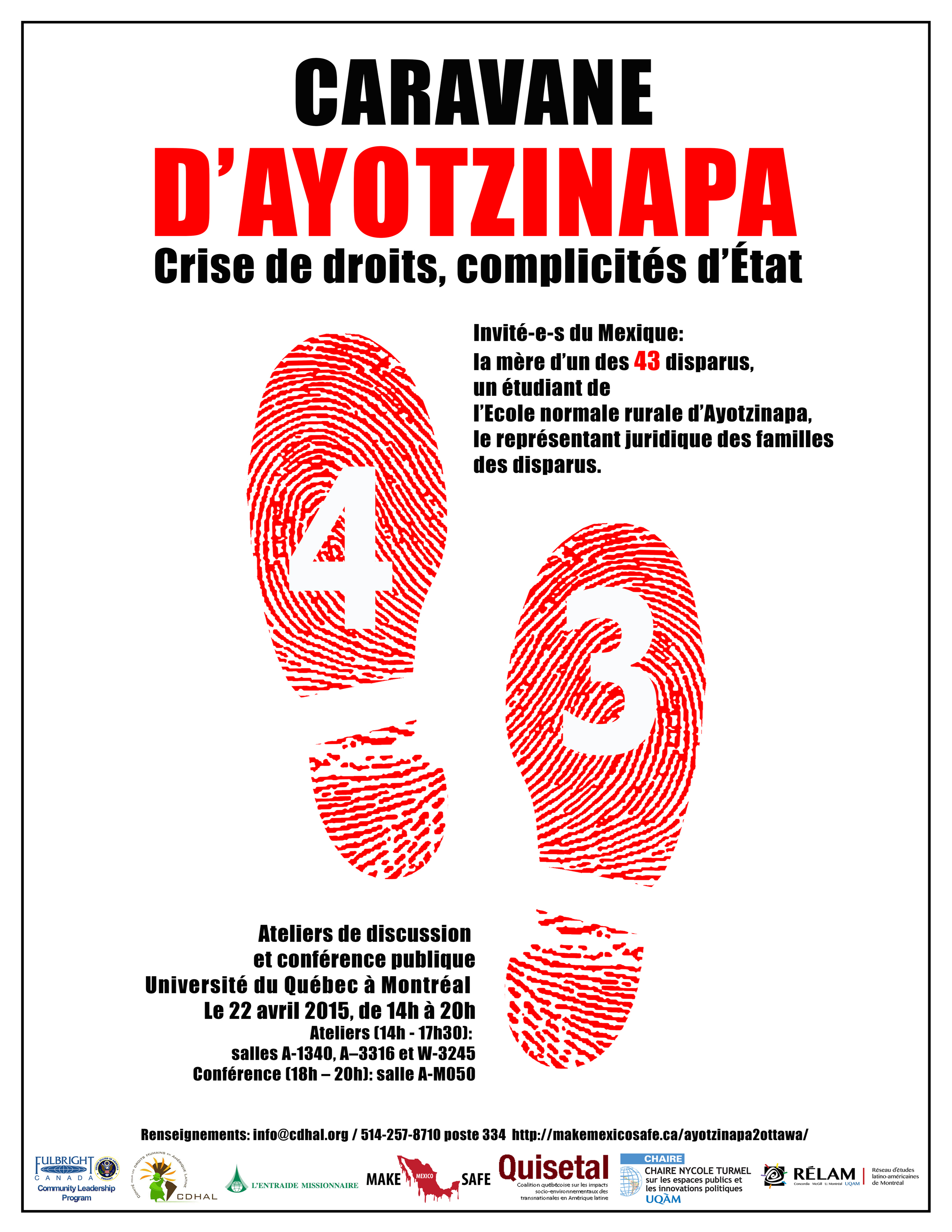 Caravane d'Ayotzinapa à l'UQAM